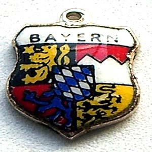 Bayern, (Bavaria) Germany - Vintage Enamel Travel Shield Charm
