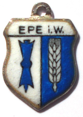 EPE, Germany - Vintage Silver Enamel Travel Shield Charm