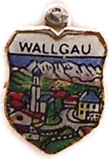Wallgau, Germany - Vintage Enamel Travel Shield Charm
