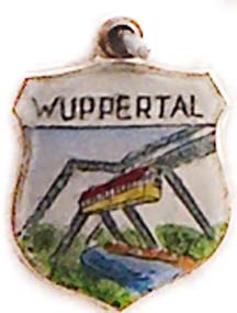 Wuppertal, Germany - Vintage Enamel Travel Shield Charm