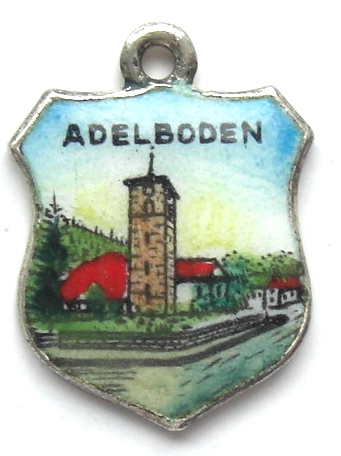 Adelboden, Switzerland - Church Enamel Travel Shield Charm