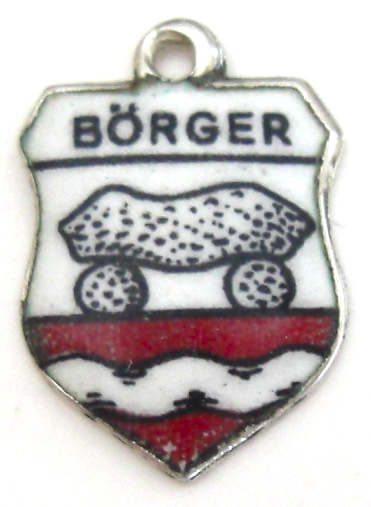 Holland - Borger Vintage Enamel Travel Shield Charm