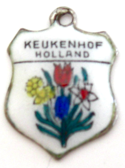 Holland - Keukenhof Vintage Enamel Travel Shield Charm