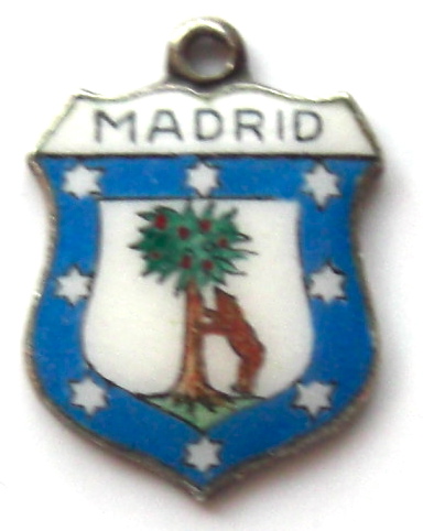 Madrid, Spain - Coat of Arms Enamel Travel Shield Charm