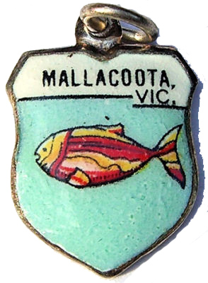 Australia - Mallacoota Victoria Fish Enamel Shield Charm