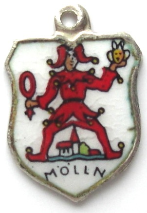 Mölln, Germany - Till Eulenspiegel Enamel Travel Shield Charm