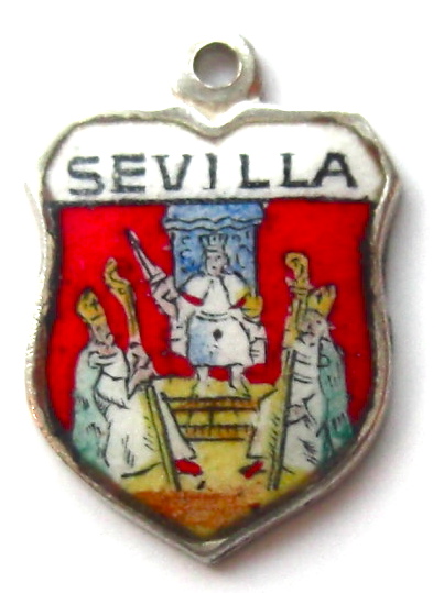 Sevilla (Seville) Spain - Coat of Arms Travel Shield Charm
