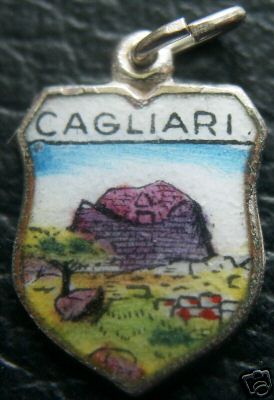 Cagliari, Sardinia, Italy - Scenic Travel Shield Charm