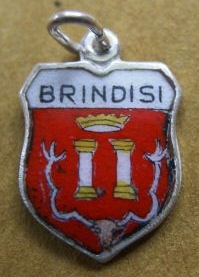 Brindisi, Italy - Cost of Arms Enamel Travel Shield Charm