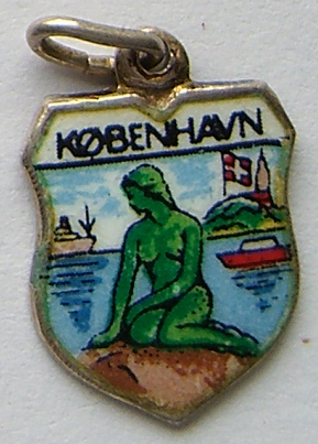 Denmark - Kobenhavn Mermaid Charm - Click Image to Close