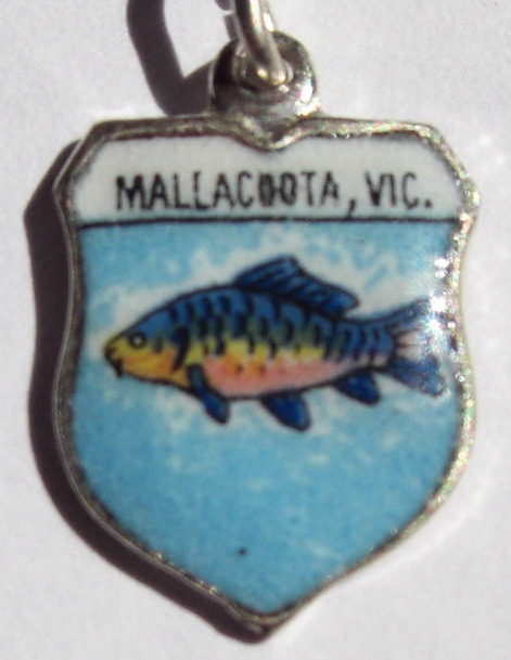 Australia - Mallacoota 2, Victoria Enamel Travel Shield Charm