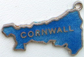 Cornwall, England - Enamel Map Charm