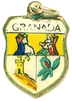 Granada, Spain - Enamel Shield Charm