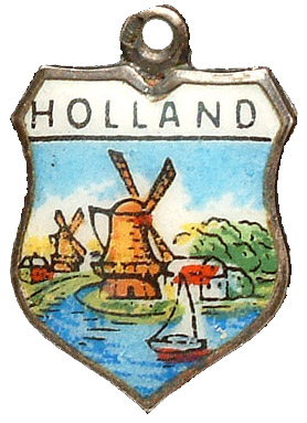 Holland - Windmill Scene Shield Charm
