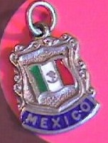 Mexico - Vintage Enamel Flag Crest Charm