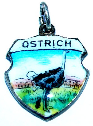Ostrich - Africa Travel Shield Charm