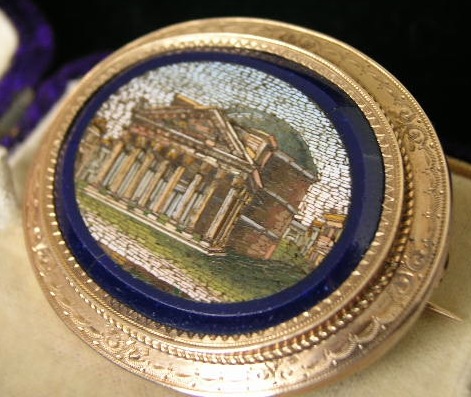 Pantheon Rome, Italy Micromosaic pin
