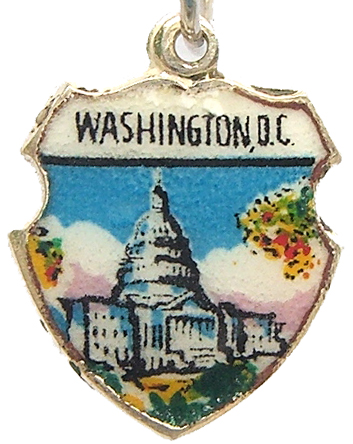 Washington DC - The State Capitol 9 Souvenir Travel Shield Charm