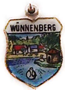 Wunnenberg, Germany - Vintage Enamel Travel Shield Charm