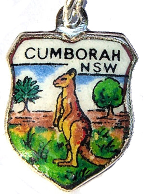 Australia - Cumborah New South Wales Kangaroo Shield Charm