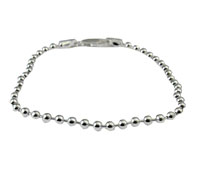 Sterling Silver Bracelet for Slider Beads - Bead Ball Chain ECB52 - 8" - Click Image to Close
