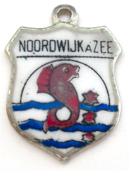 Holland - Noordwijk a Zee Netherlands Vintage Enamel Travel Shield Charm