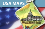 USA - Enamel Map Charms