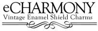 eCharmony Vintage Enamel Travel Shield Charms [home link]