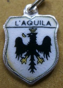 L'AQUILA, Abruzzo, Italy - Travel Shield Charm - COA