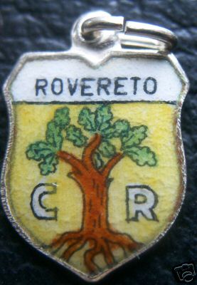 Rovereto, Italy - Vintage enamel Shield Charm