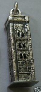Firenze (Florence) Italy - Giotto's Tower Silver Charm