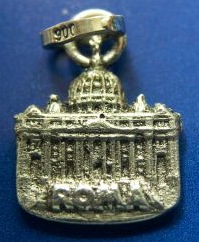 Roma - St Peter's Basilica Vatican City Silver Charm - Small