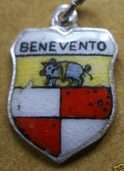 Benevento, Campania, Italy - Travel Shield Charm - Pig Crest