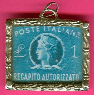 Italy Postage Stamp Charm