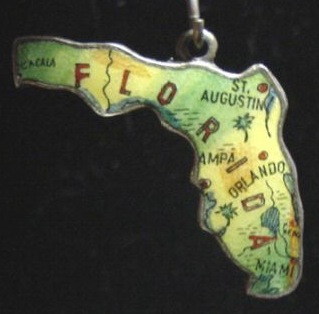 Florida Enamel State Map