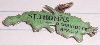 St. Thomas Map Charm