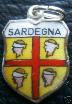 Sardegna, Italy - Coat of Arms Charm (Sardinia)