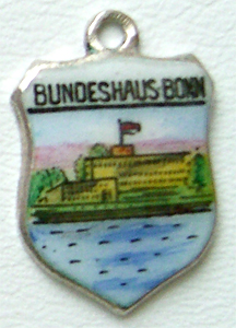 Bundeshaus Bonn, Germany - Enamel Travel Shield Charm