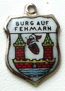 Burg Auf Fehmarn, Germany - Enamel Travel Shield Charm