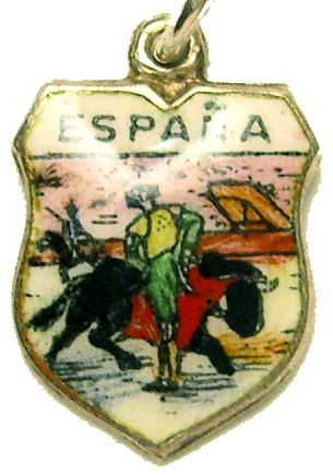 Espana (Spain) - Bull & Matador Travel Shield Charm
