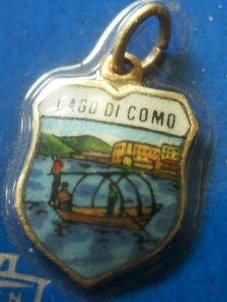 Lago di Como (Lake Como) - Boat Scene Travel Shield Charm