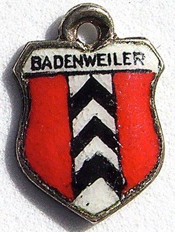 Badenweiler, Germany - Vintage Enamel Travel Shield Charm
