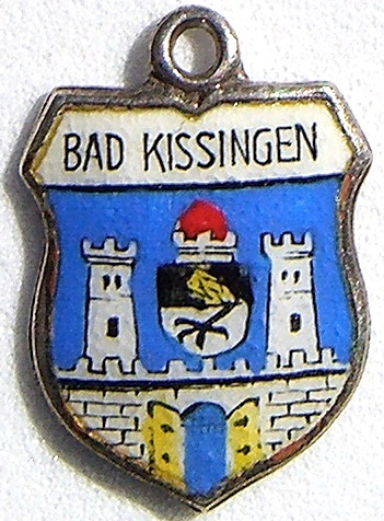 Bad Kissingen - Vintage Enamel Travel Shield Charm COA - Click Image to Close