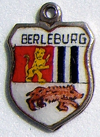 Berleburg, Germany - Enamel Travel Shield Charm - Click Image to Close