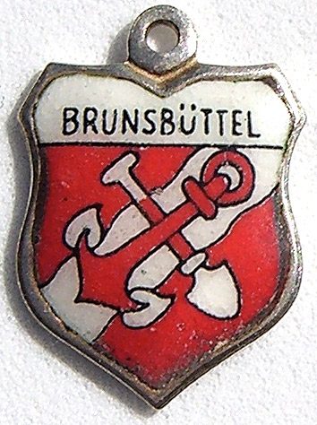 Brunsbuttel, Germany - Vintage Enamel Travel Crest Charm