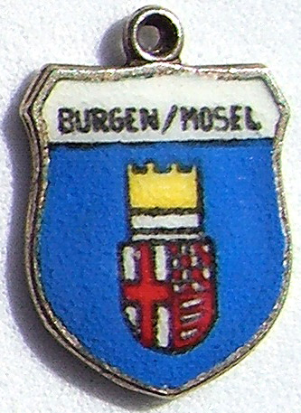 Burgen Mosel, Germany - Enamel Travel Shield Charm
