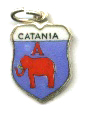 Catania, Italy - Coat of Arms Travel Shield Charm