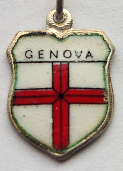 Genova, Italy - Coat of Arms Enamel Shield Charm 4