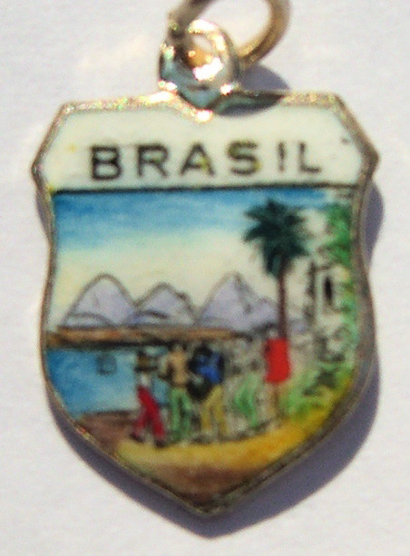 Brazil, South America - Brasil Mountains Travel Shield Charm