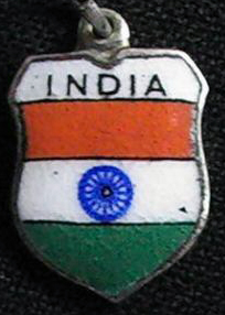 India Vintage Enemal Shield Charm - Coat of Arms